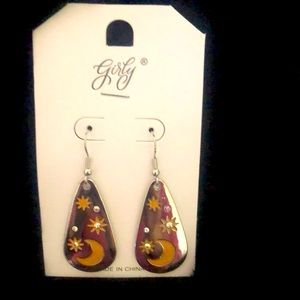 Bohemian Silver & Gold Moon Earrings by Girly 🌝